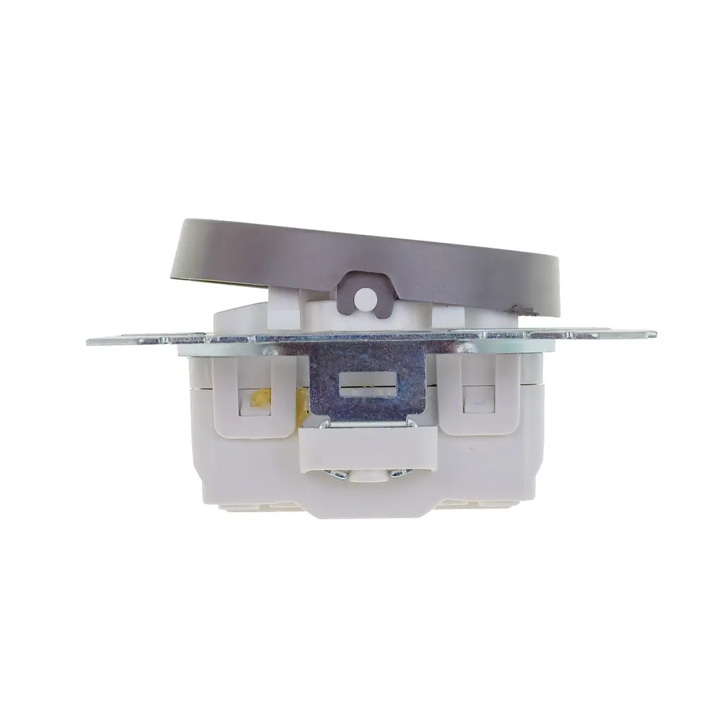 Вимикач Brille двоклавішний сірий WB-2V2 Grey - фото 3