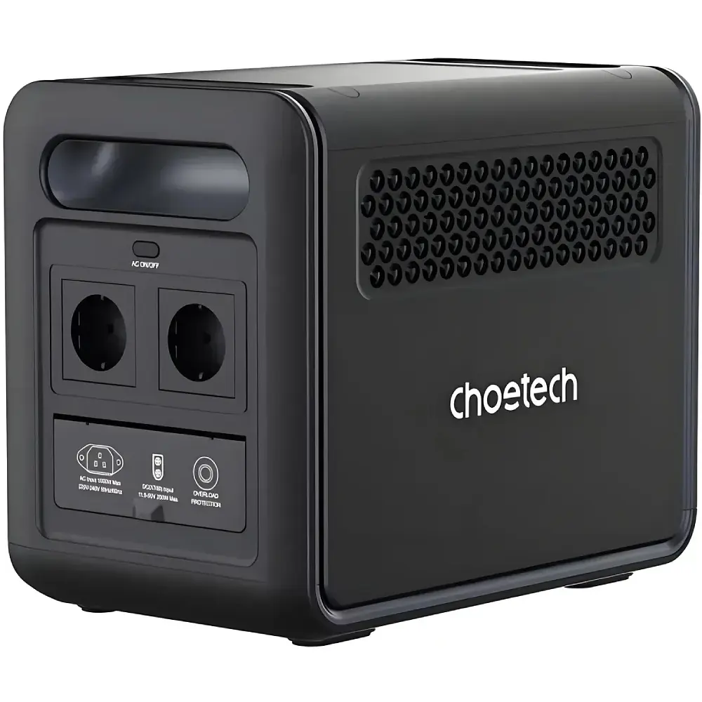 Зарядна станція Choetech BS068 1200Вт (1024Вт/г) AC,LiFePo4,MPPT, UPS, USB-C PD100 Вт - фото 3
