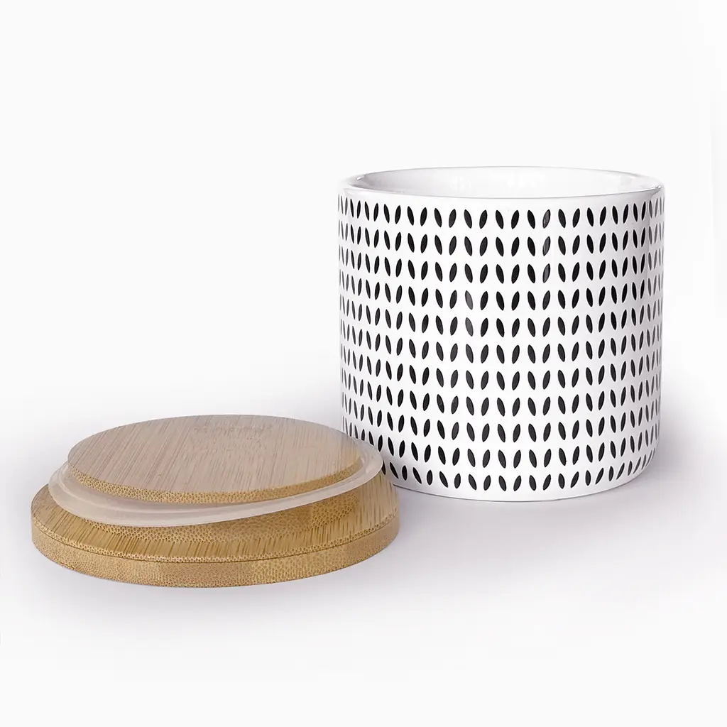 Ємність для зберігання МВМ My Home 450 мл (KP-122 S WHITE/WOOD) - фото 2