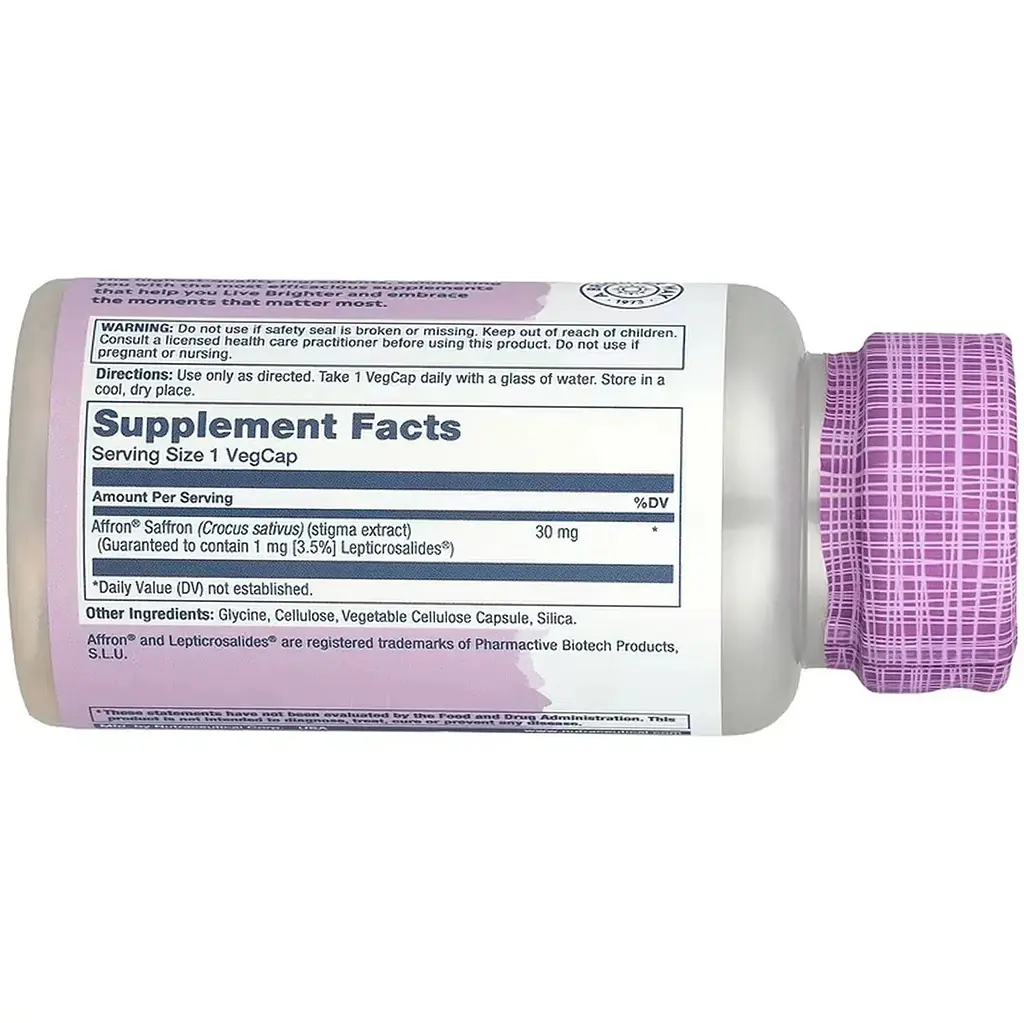 Екстракт шафрану Solaray Vital Extracts Saffron 30 мг 30 веганських капсул - фото 3