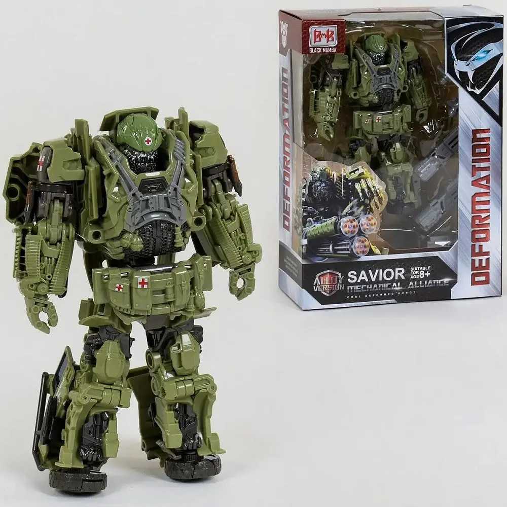 Іграшка робот-трансформер Hound Transformers автобот військовий робот для дітей висота 17 см - фото 2