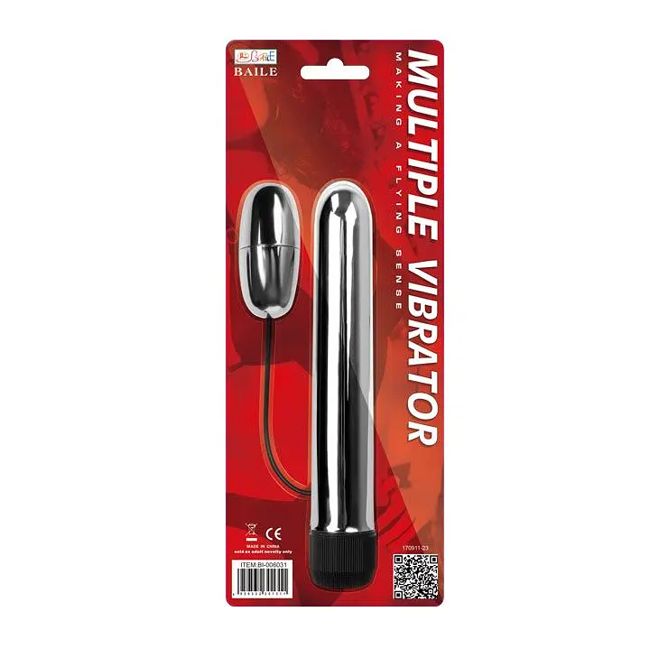 Вібратор Multiple Vibrator, 17 см (сріблястий) - фото 7