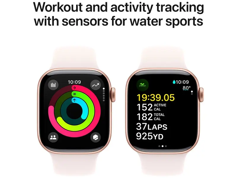 Смарт-годинник Apple Watch Series 10 GPS 42mm Rose Gold Alu. Case w. Light Blush Sport Band - S/M (MWWH3) - фото 4
