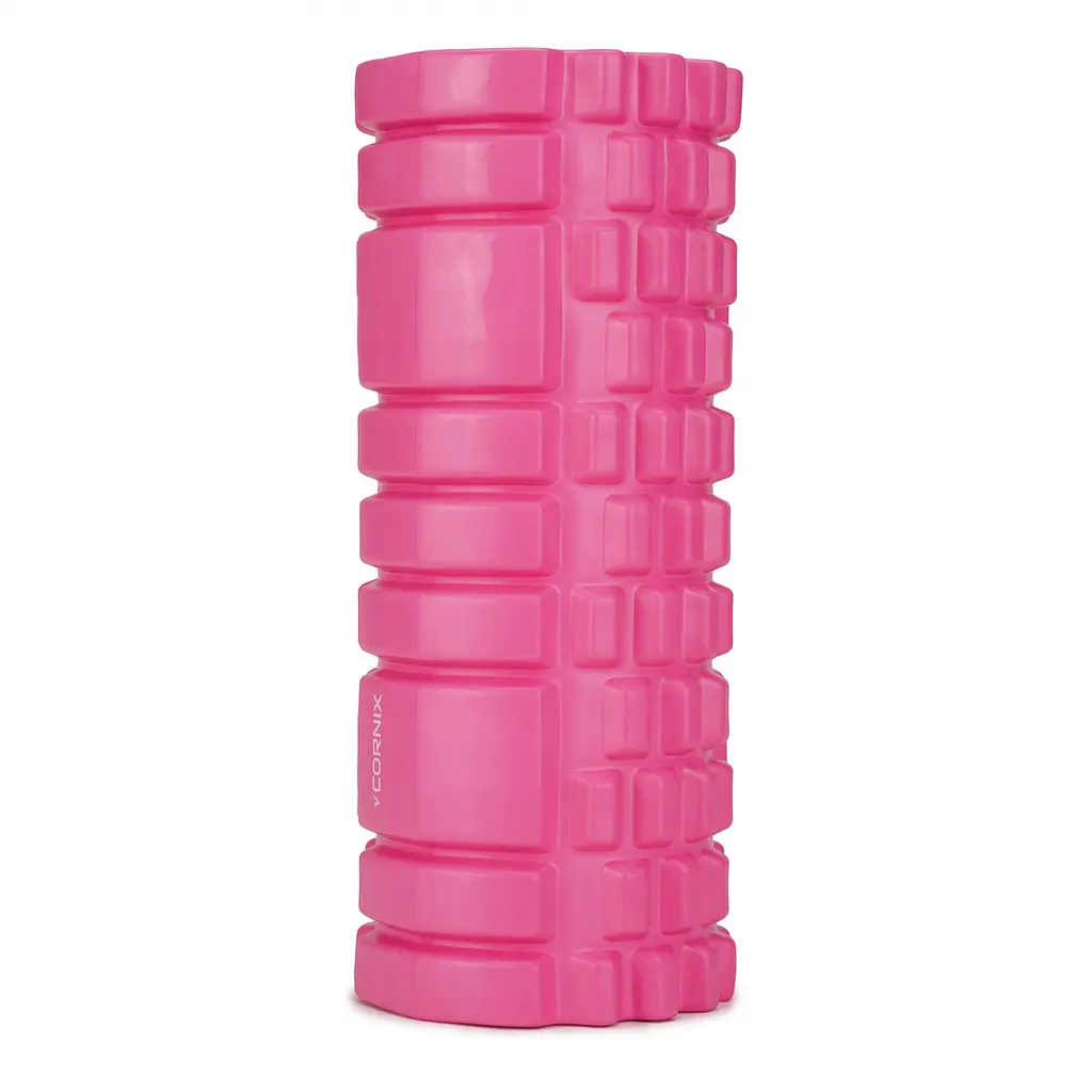 Масажний ролик Cornix EVA 33 x 14 см (валик, ролер) XR-0031 Pink - фото 2