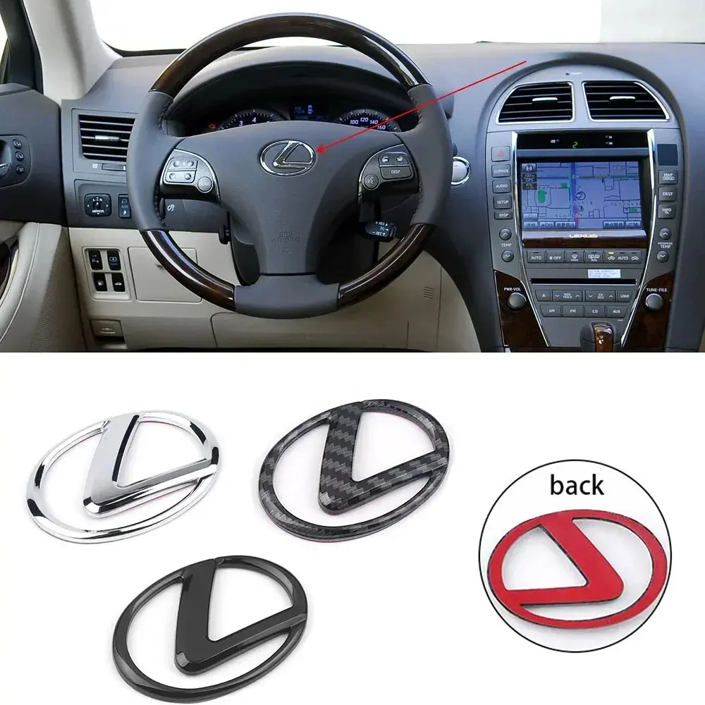 Емблема керма LEXUS хром 64х46мм пластик (на скотчі) - фото 3