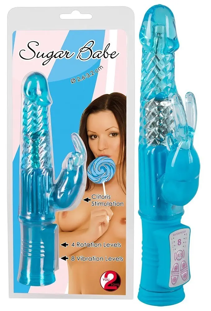 Вибратор-кролик Orion Sugar Babe 22 см (голубой) - фото 5