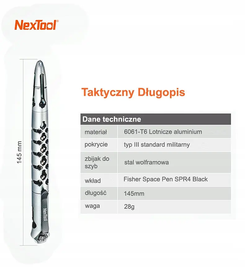 Тактична ручка Nextool Tactical Pen KT5506 - фото 4