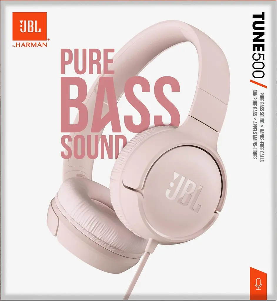 Навушники з мікрофоном JBL T500 Pink - фото 6