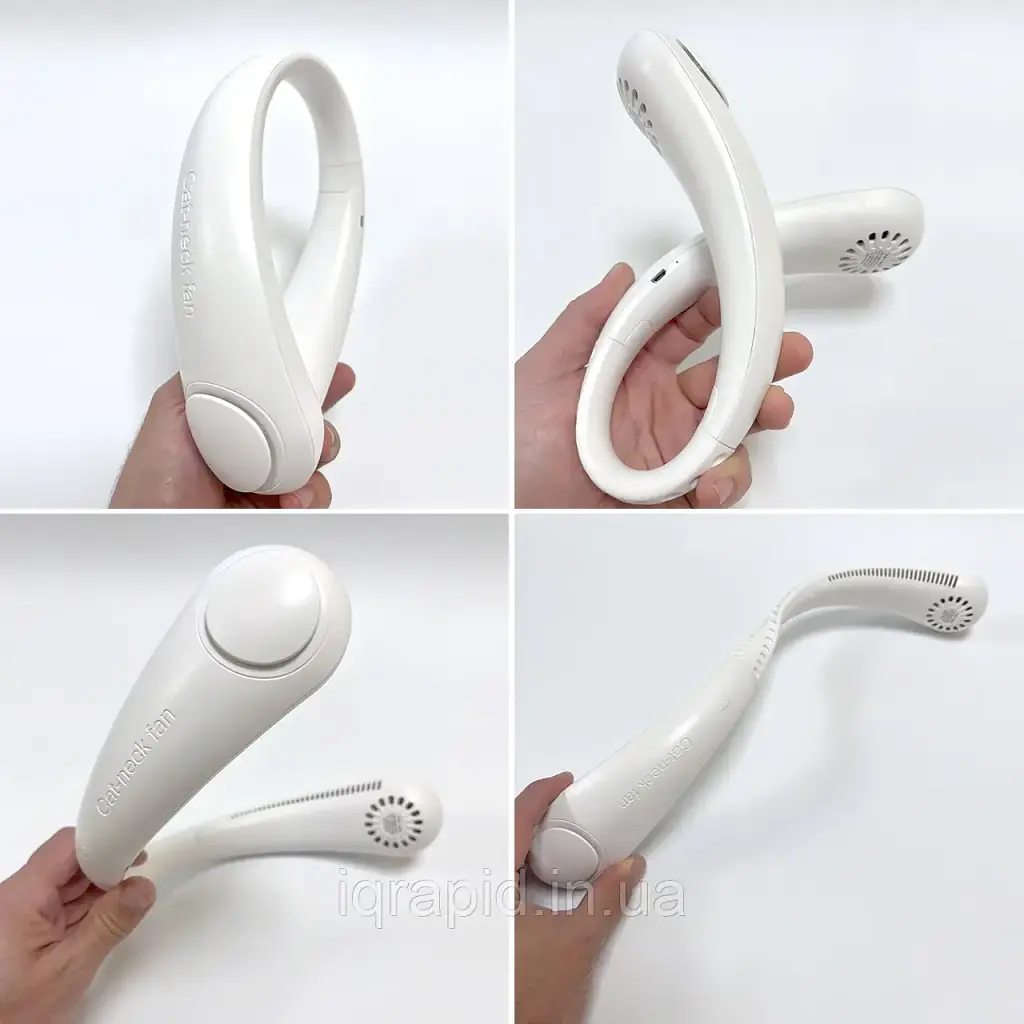 Гибкий вентилятор на шею USB Cat-neck Fan A206 Белый - фото 2