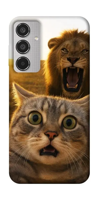 Чохол Demsky Shocked cat and lion для Samsung Galaxy M35 5G