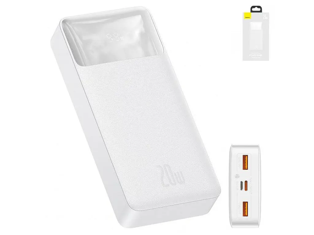 Зовнішній акумулятор із швидкою зарядкою Baseus 20000mAh PPDML-M02 - фото 2
