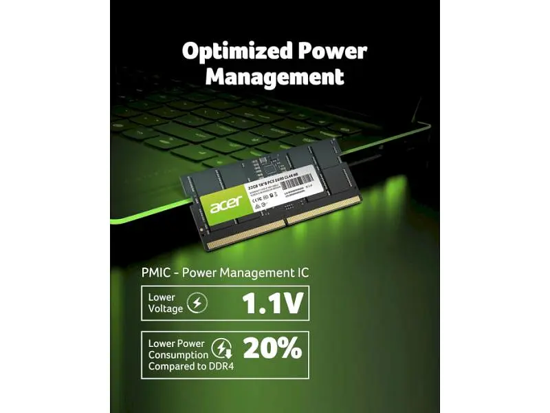Пам'ять для ноутбуків Acer 32 GB SO-DIMM DDR5 5600 MHz SD200 (BL.9BWWA.419) - фото 5