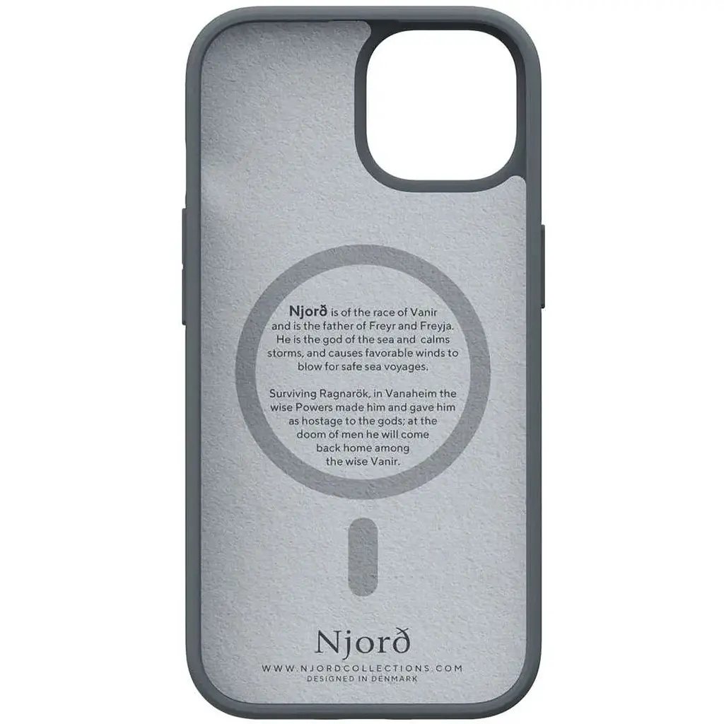 Чехол-накладка Njord Fabric MagSafe Case Dark Grey для iPhone 15 (NA51FA09) - фото 3