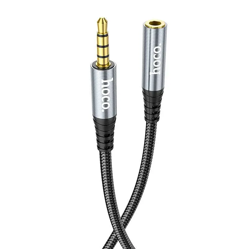Кабель Hoco UPA20 3.5 audio extension cable male to female L-1 м Темно-сірий - фото 2