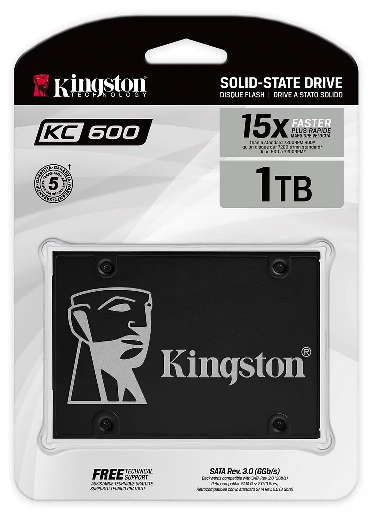 Накопичувач SSD 1TB Kingston KC600 2.5" SATAIII 3D TLC (SKC600/1024G) - фото 5