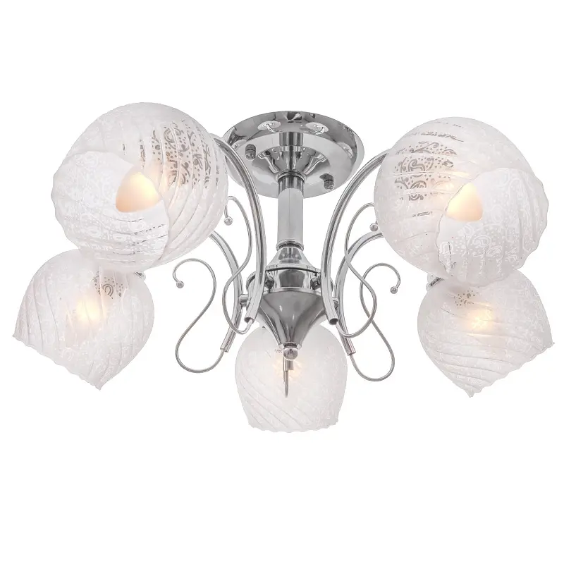 Люстра потолочная Brille в спальню E27 60W CH (LK-567C/5) - фото 4