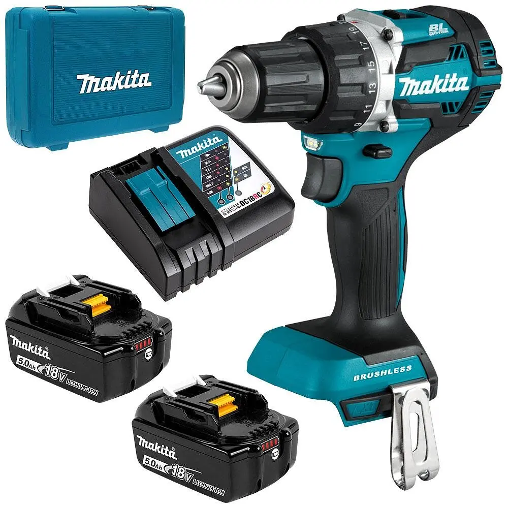 Шурупокрут-дриль акумуляторний Makita DDF484RTE (54 Нм, 1.5-13 мм, BL, LXT)