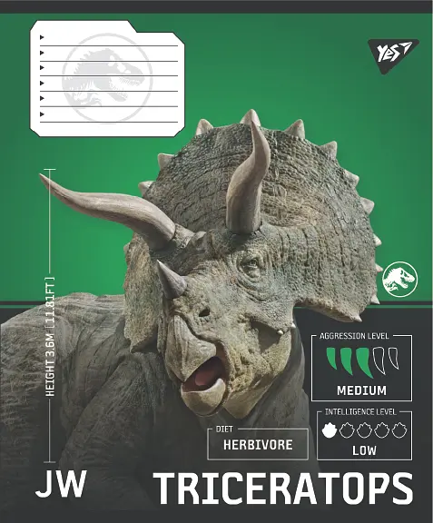 Набір зошитів шкільних YES А5/12 клітинка Jurassic World Strength and Power 25 шт (767663) - фото 6