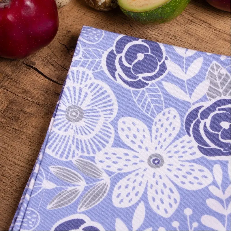 Полотенце вафельное MirSon №506 Waffle Blue flowers 90х45 см (2200006739678) - фото 2