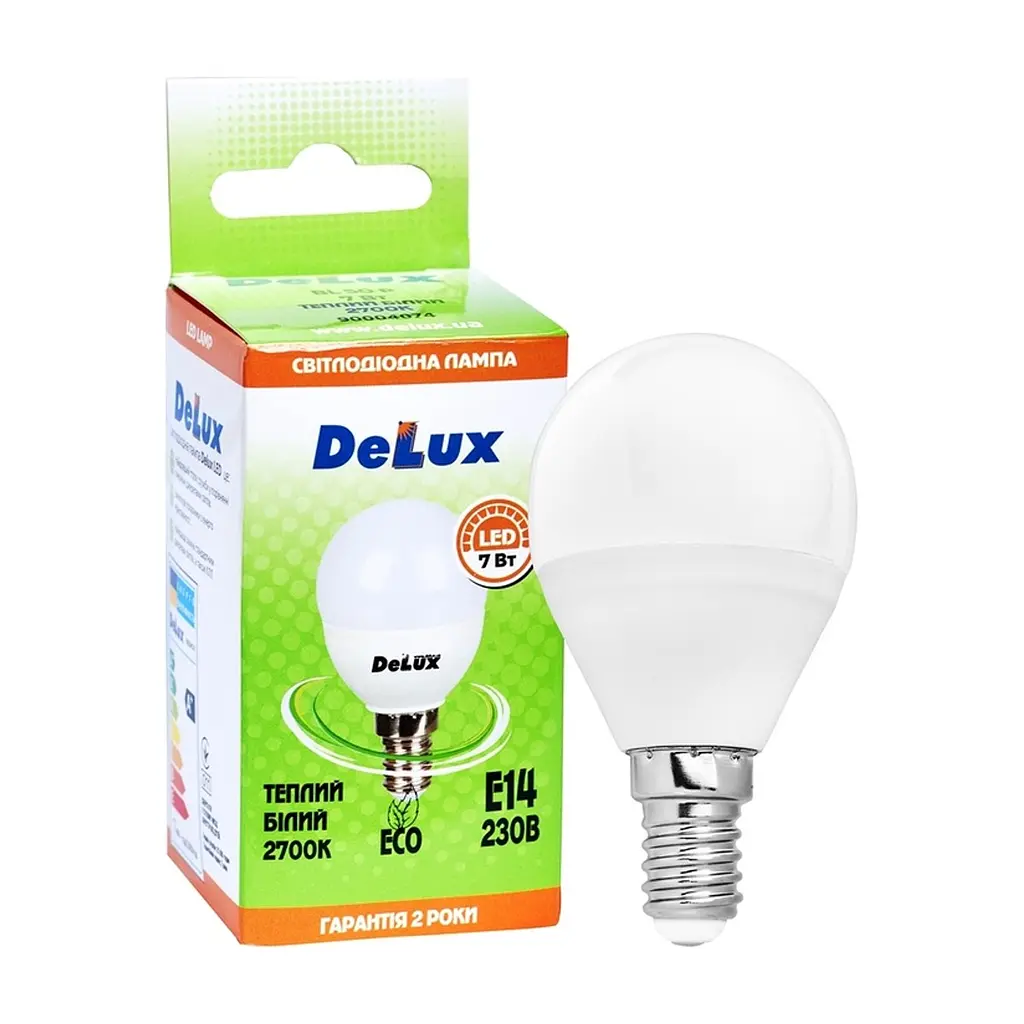 Лампочка Delux BL50P 7Вт 2700K 220В E14 (90004074) - фото 2