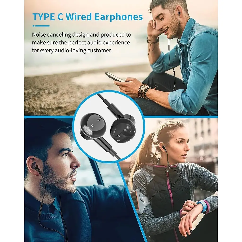 Навушники USB Type C HiFi з мікрофоном та регулятором гучності - фото 7