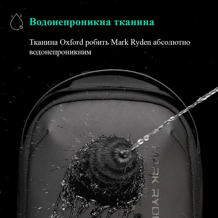 Сумка через плече Mark Ryden 7918 7л для планшета до 7.9' та USB Black (17596) - фото 5