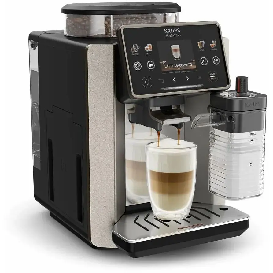Кавомашина Krups Sensation Elite Hot&Cold 1.7 л сріблясто-чорна (EA917EE0) - фото 3