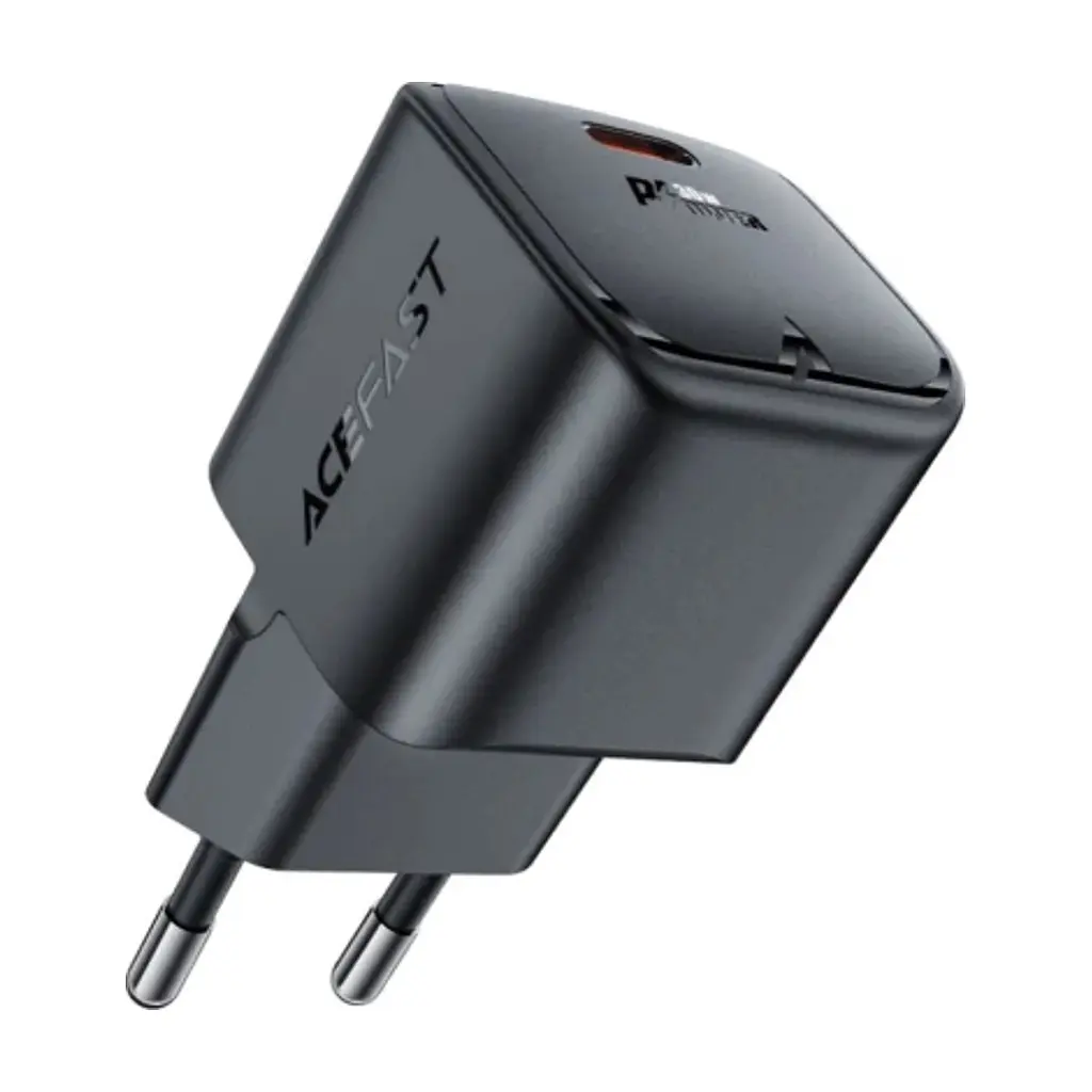 Зарядний пристрій Acefast USB-C 30W Gan A77 mini Fast Charger Black (6974316282662) - фото 10
