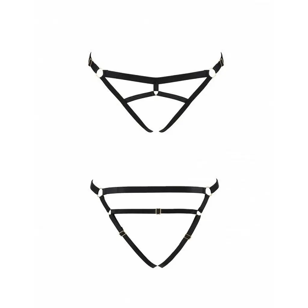 Трусики-стрінги зі стреп Passion Exclusive KELIS THONG L/XL, black - фото 5