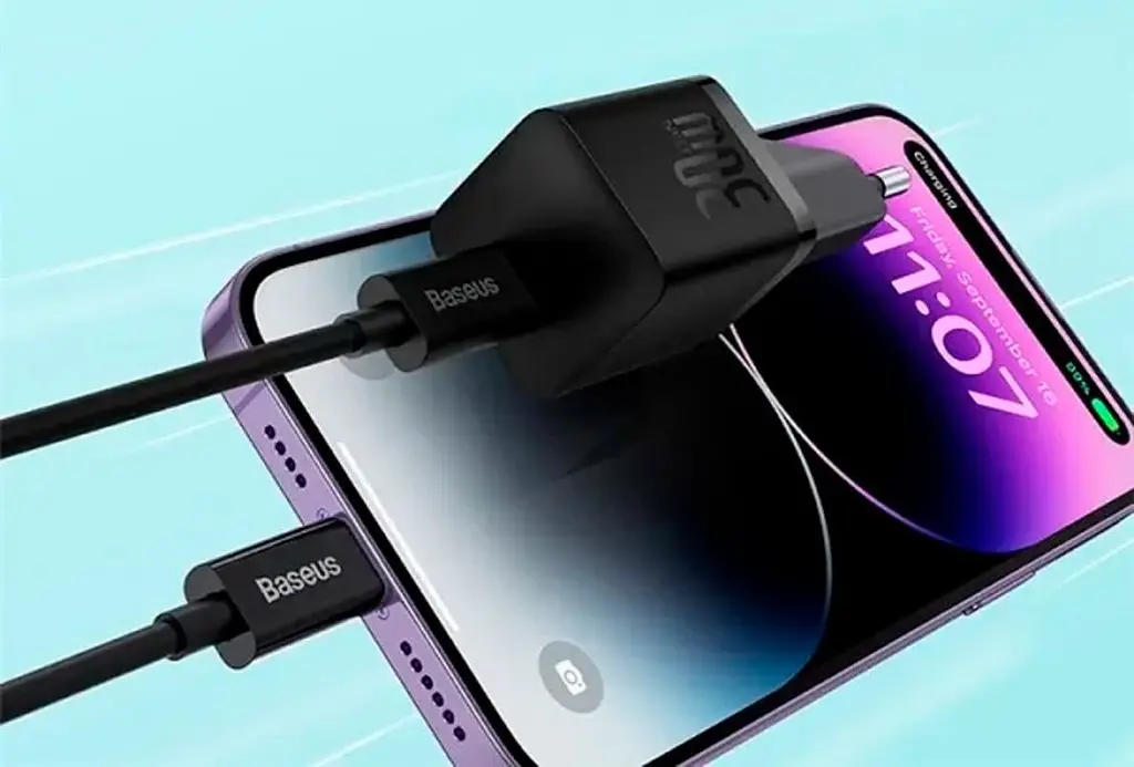 Мережевий зарядний пристрій Baseus GaN5 Fast Charger 1C 30W Black (CCGN070401) [105946] - фото 4