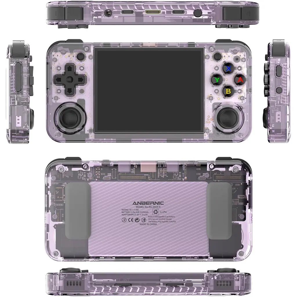Ретро игровая приставка Anbernic RG35XX H 64GB Transparent Purple [102941] - фото 6