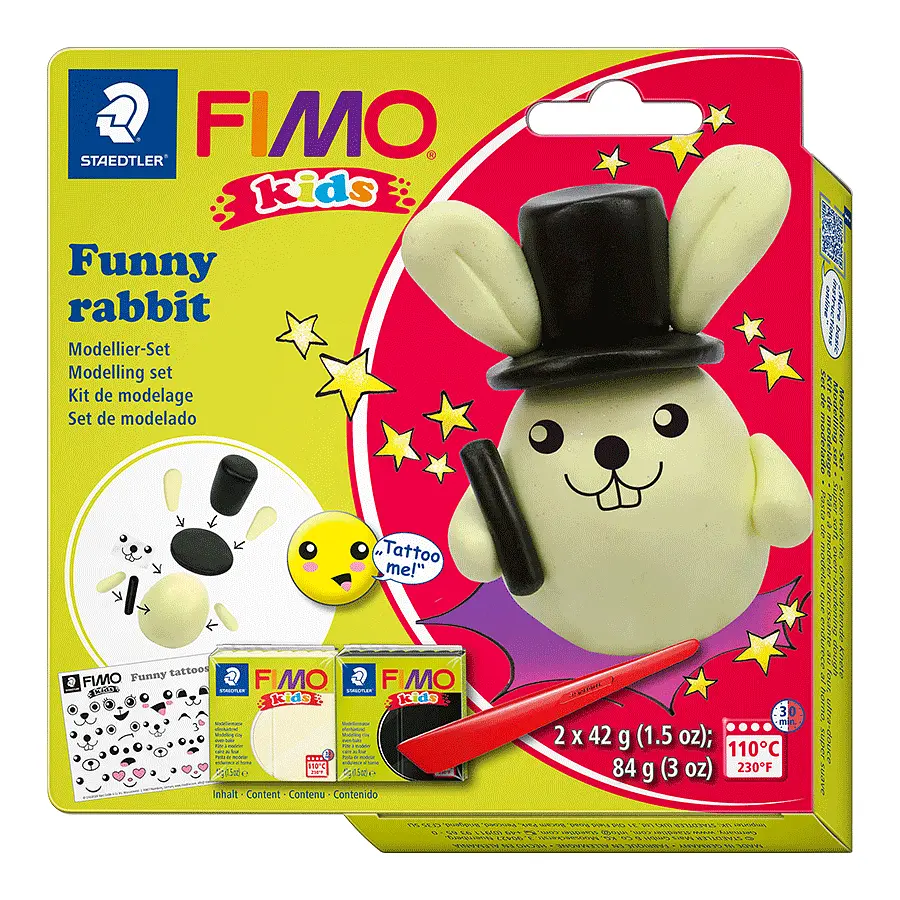 Набір пластики Fimo Kids «Зайчик» 2 кол. х 42 г Fimo