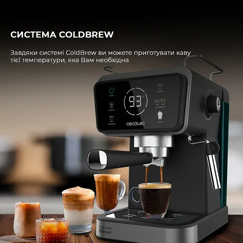 Ріжкова кавоварка еспресо Cecotec Power Espresso 20 ColdBrew Touch (CCTC-00269) - фото 3