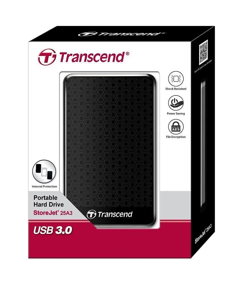Внешний жесткий диск Transcend StoreJet 25A3 2TB (TS2TSJ25A3K) [69630] - фото 3