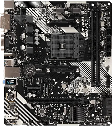 Материнська плата ASRock B450M-HDV R4.0 Socket AM4 (B450M-HDV R4.0) - фото 2