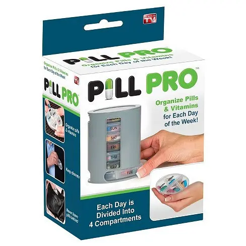 Таблетниця на 7 днів PILL PRO Органайзер для таблеток та вітамінів з контейнерами на кожен день тижня - фото 6
