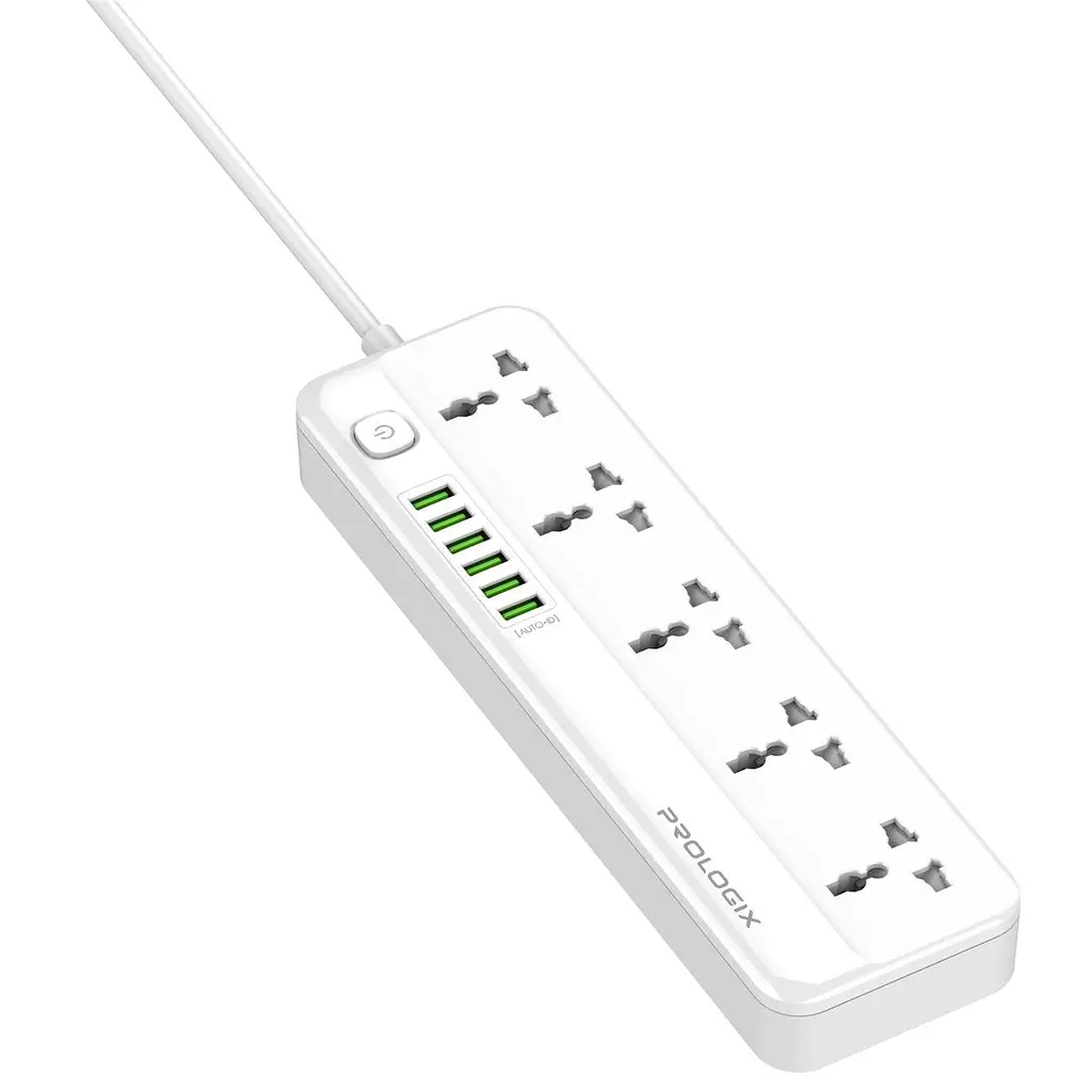 Фільтр живлення ProLogix Premium (PR-SC5614W) 2.5 кВт, 5 розеток, 6 USB AUTO ID, 2 м, білий - фото 6