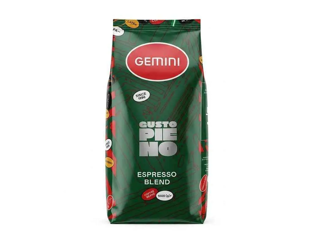 Кава в зернах GEMINI 1кг Gusto Pieno espresso blend