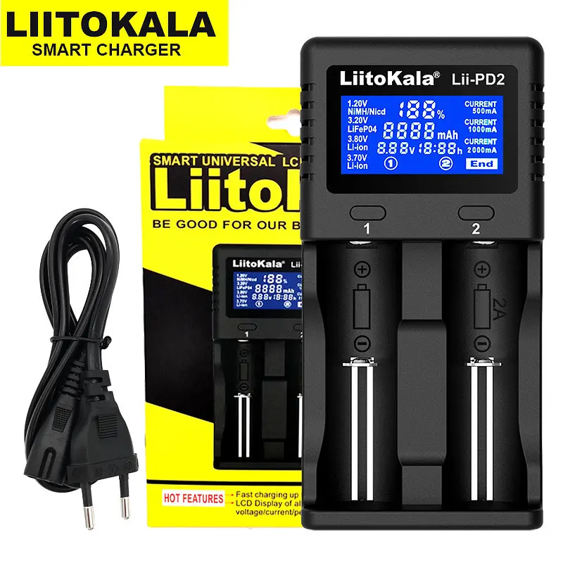 Ззарядний пристрій LiitoKala lii-PD2 2 канали Чорний (1480661416) - фото 7