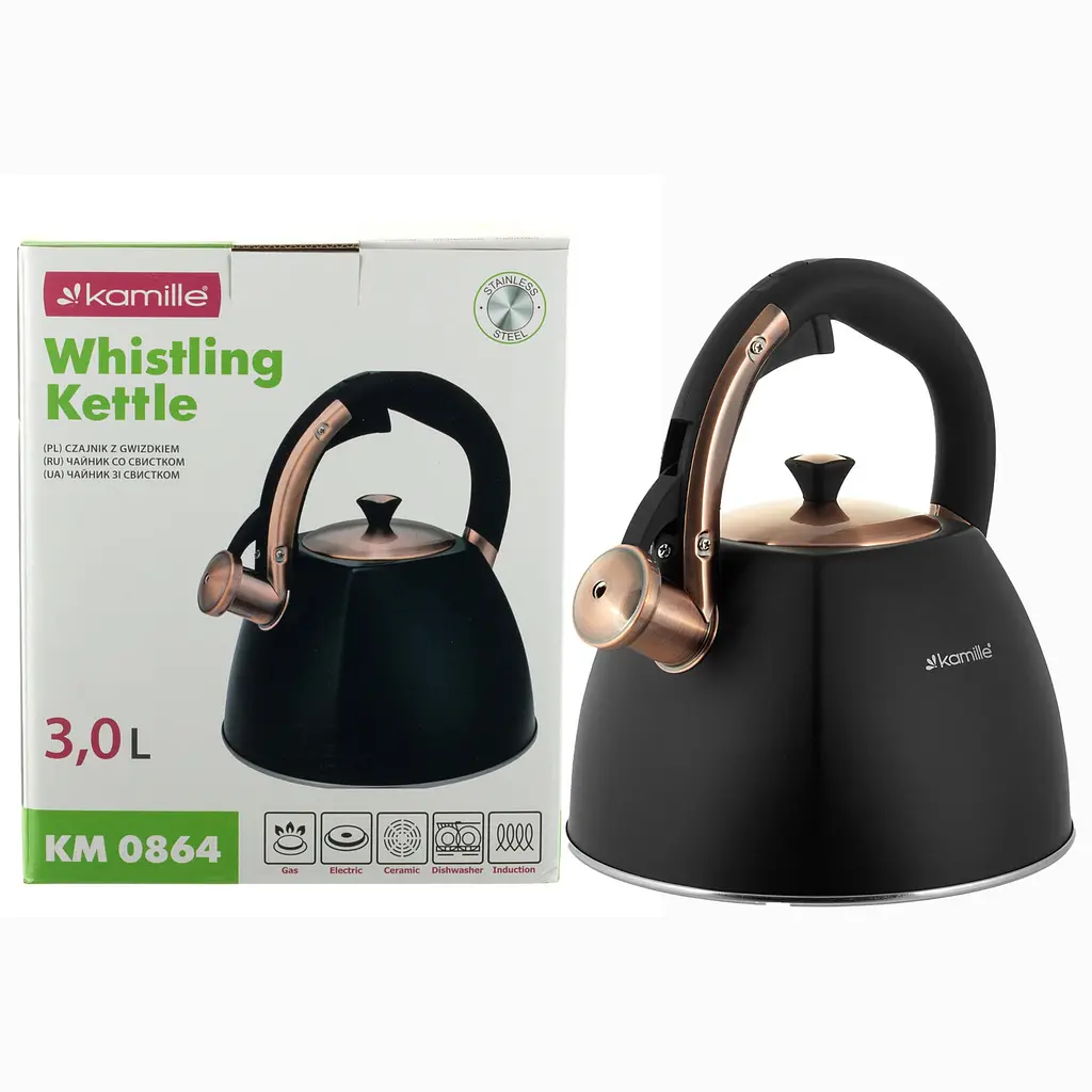 Чайник із свистком Kamille KM-0864 3.0 л - фото 10