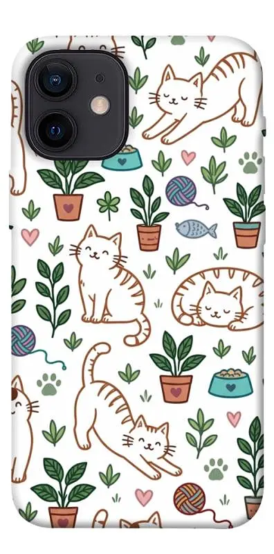 TPU чохол Demsky Cats pattern для Apple iPhone 12 mini (5.4")