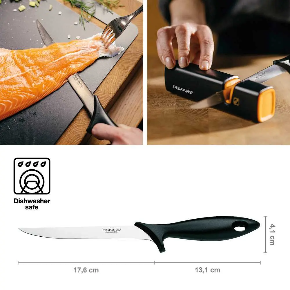 Ніж філейний Fiskars Essential, 18 см (1065567) - фото 3
