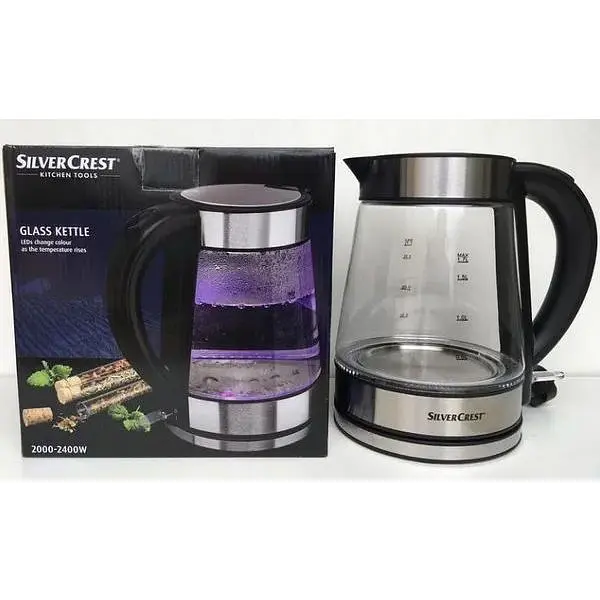 Электрический чайник SilverCrest SWGF 2400 А2 стеклянный 1.7 л - фото 6
