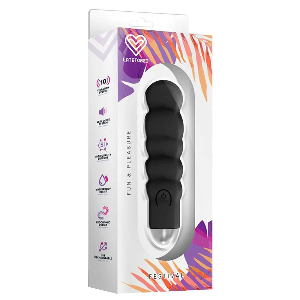 Вибратор Festival Ewon 13 см (черный) - фото 3