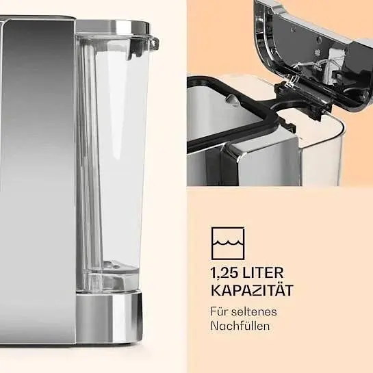 Кофеварка Klarstein Passionata 20 бар 1350 Вт (10031702) - фото 3