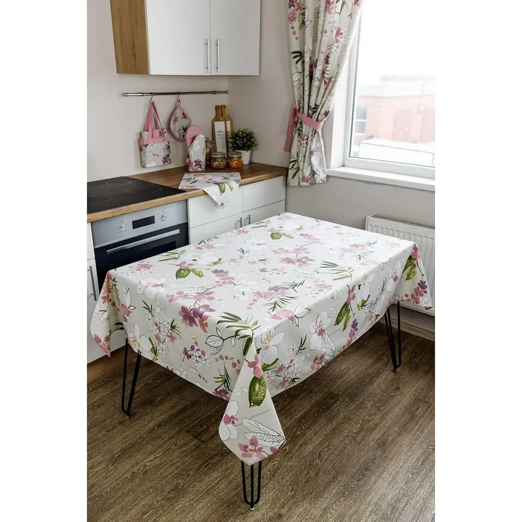 Скатертина Прованс Орхідея 180х136 см бежева (30900) - фото 2