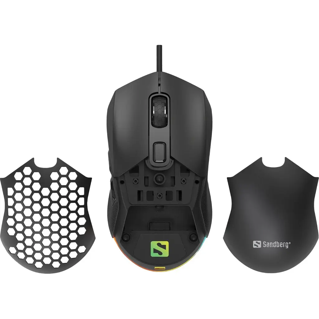 Комп'ютерна мишка Sandberg FlexCover 6D Gamer Mouse RGB ігрова 12800 dpi. 6кн.Huano чорна (640-28) - фото 5