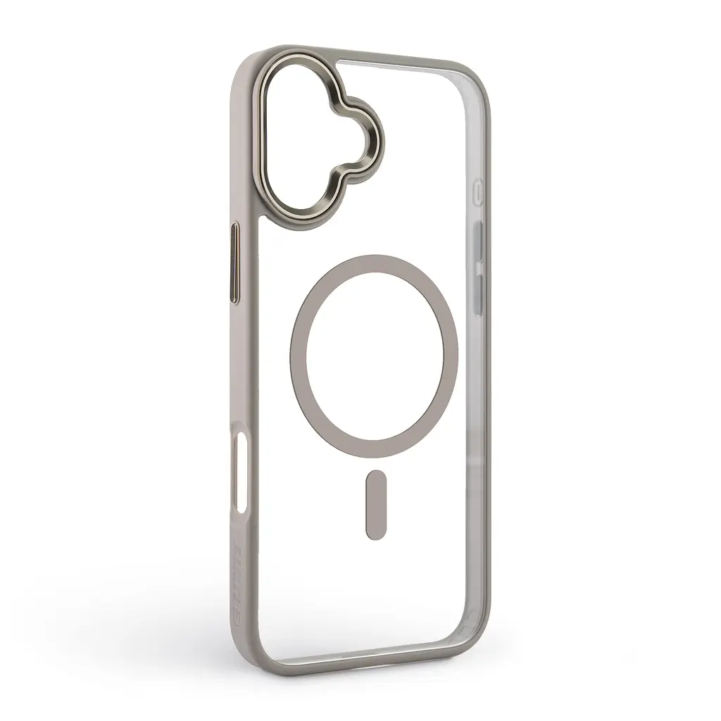 Чехол для Apple iPhone 16 Plus, Unit MagSafe, серый, прозрачный, магсейф, противоударный, магнитный, панель-накладка с поддержкой MagSafe, с поддержкой беспроводной зарядки, TPU+PC, защита всего корпуса, ударостойкий, ArmorStandart (ARM79289) - фото 2