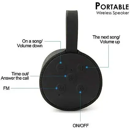 Портативна Bluetooth колонка TG-113 бездротова переносна колонка з вологозахистом бумбокс Червона - фото 3