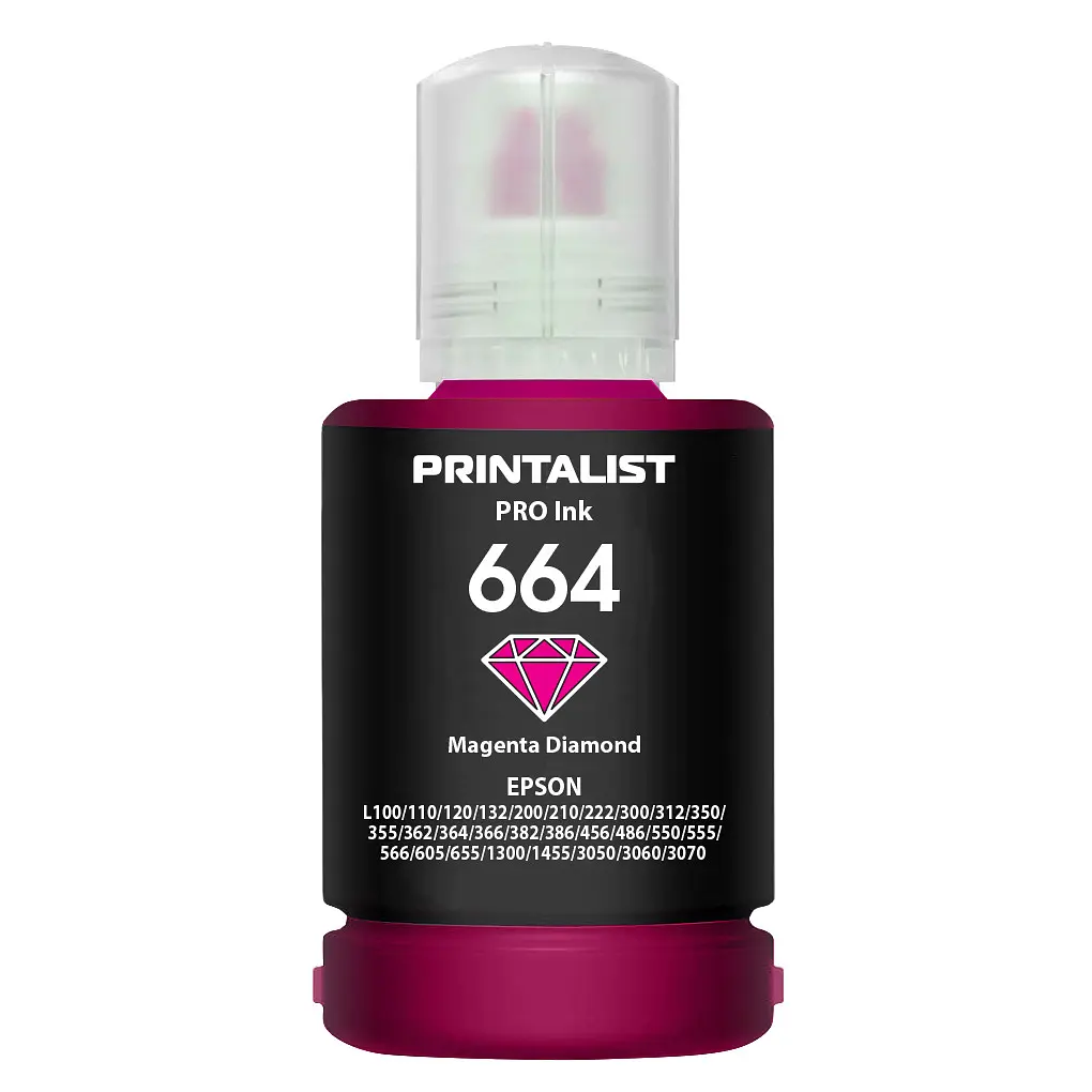 Чорнило PRINTALIST 664 для Epson L110/L210/L300 140г Magenta водорозчинне (PL664M) - фото 5